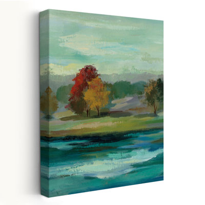 Malachite Lake II - Autumn Blue Fall Foliage