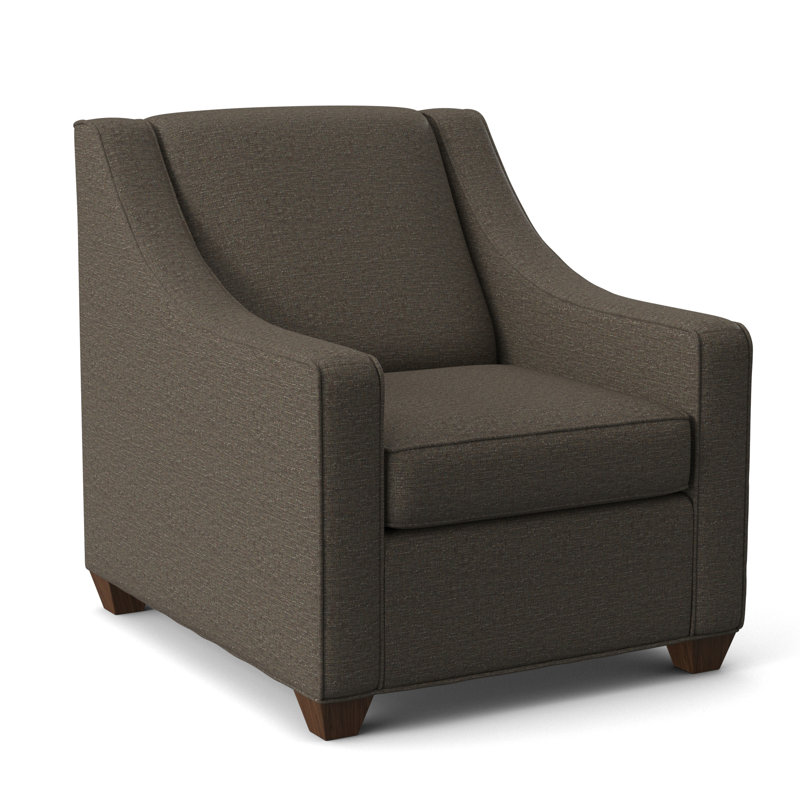 Phillips Upholstered Accent Chair, Montana Walnut, Elliot Caribou