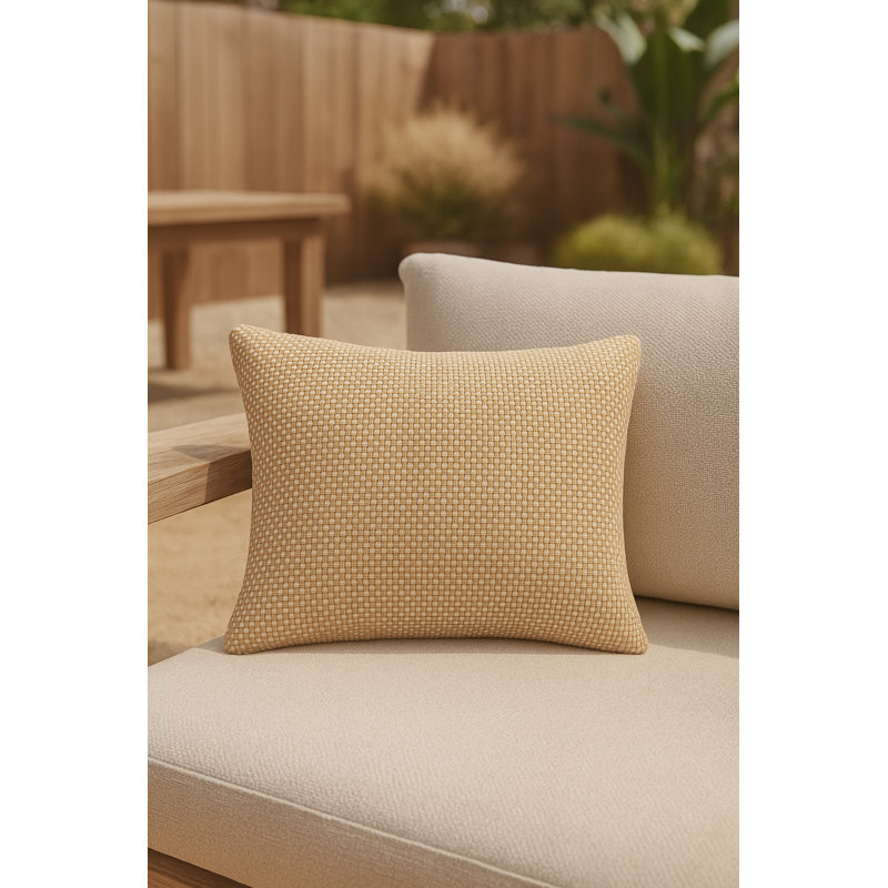 Outdoor Living Throw Pillow, Golden Breeze, Rectangle 14"H x 20"W, Pillow Cover Only - No Insert