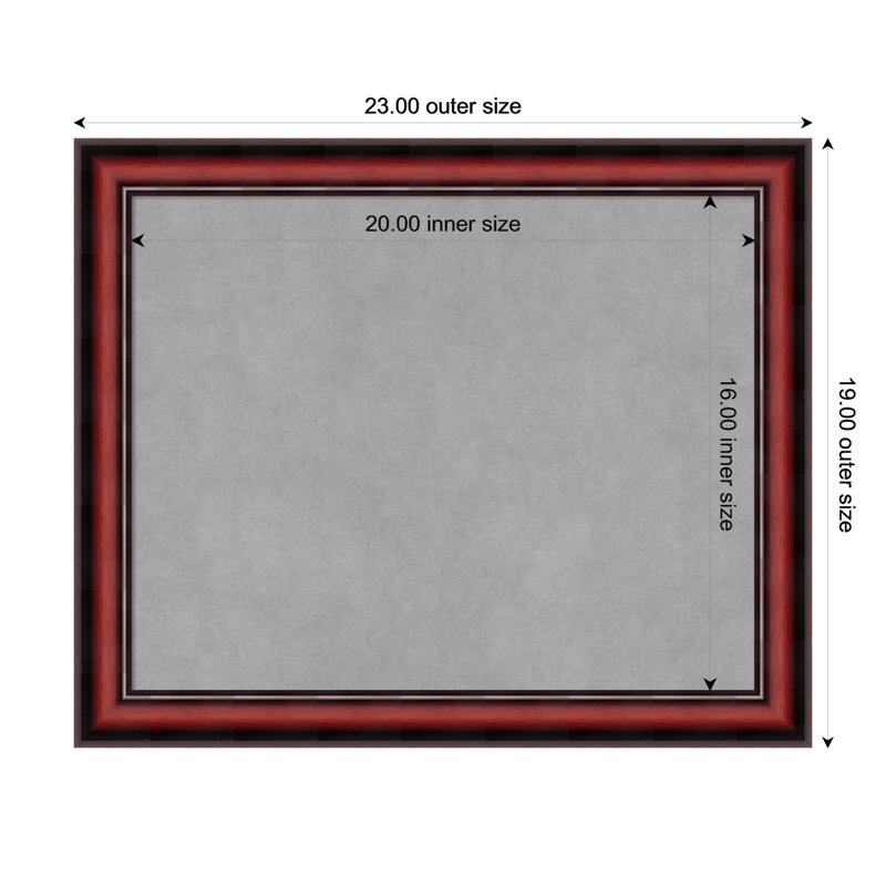 Tableau d'organisation magnétique Rubino Cherry, H 19 po x l 23 po