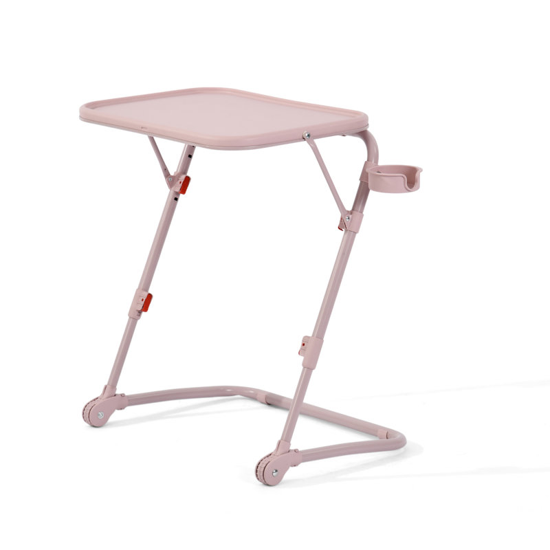 Table d'ordinateur portable pliante et réglable en hauteur pour canapé et lit rose, Pink