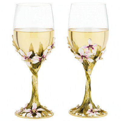 Orchid Delight Wine Glass