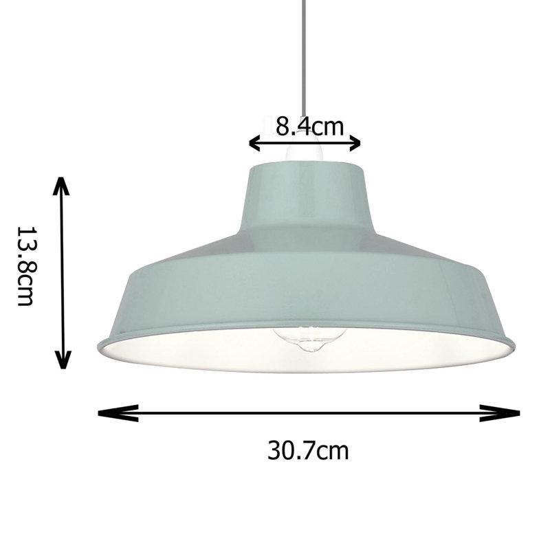 Pluto 12cm H Metal Bowl Pendant Shade ( Screw On ), Cream