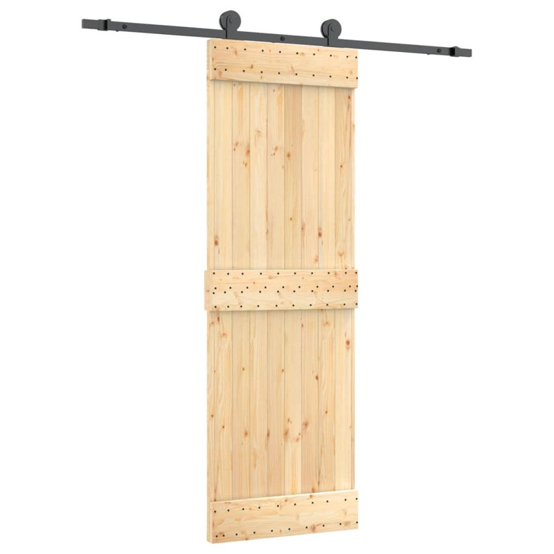 Porte coulissante avec quincaillerie Vidaxl, 27,6 po x 82,7 po