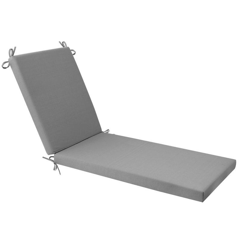Chaise Lounge Cushions Outdoor: Olefin Waterproof Fade-Resistant Lounge Chair Cushion For Outdoor Furniture Pool Lounger Pads With Ties For Patio