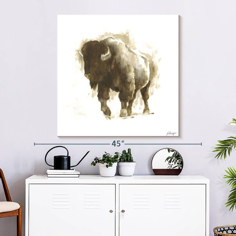Bison rustique Brampt II, H 33 po x l 33 po