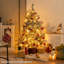 Lighted Artificial Pine Christmas Tree-1780493876