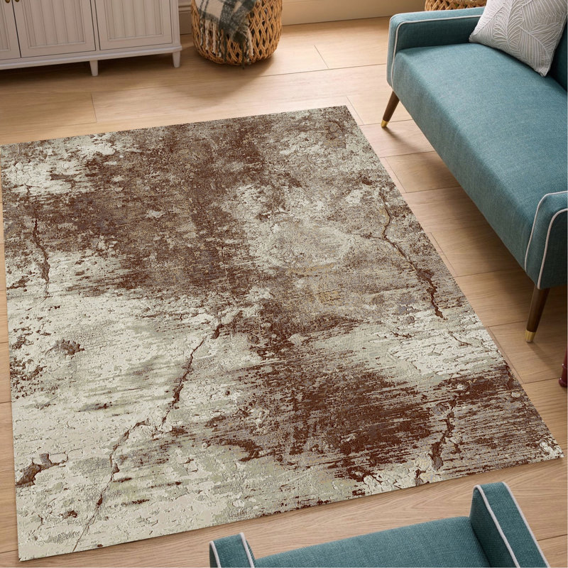 7 pi 10 po Tapis multicolore X 6, élégant pour les endroits très passants et sécuritaire pour les animaux, avec motifs décoratifs, approuvé, symphonie visuelle