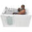 Ella Big4One 33"x66" Walk in Bathtub, Air + Hydro + Independent Foot Massage, 5 Piece Fast Fill Faucet, Dual 2" Drains, Left Door-116075184