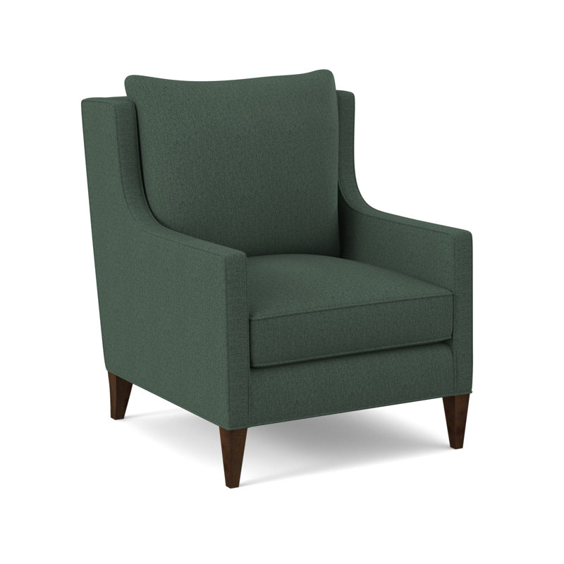 Callum Armchair, American Walnut, Elise Harbor 100% Polyester