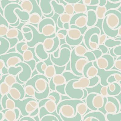 Rouleau de papier peint L 33 pi x l 20,5 po Susan Hable Squiggle Spots