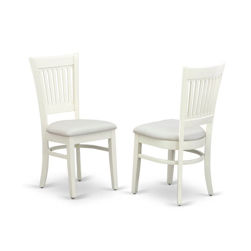 Ensemble de table de salle à manger 5 pièces moderne comprenant une table rectangulaire en bois avec Dropleaf et 4 chaises de salle à manger en lin, blanc lin