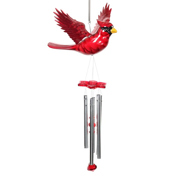 Exhart Large WindyWings Cardinal Wind Chime & Reviews | Wayfair