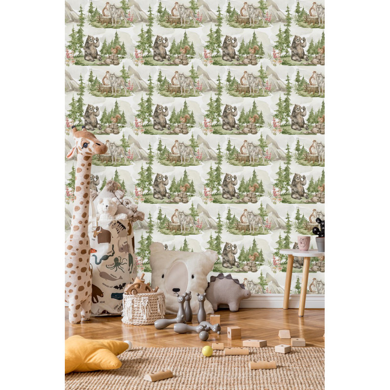 Panneau de papier peint Kirin, L 2,08 pi x L 10,42 pi