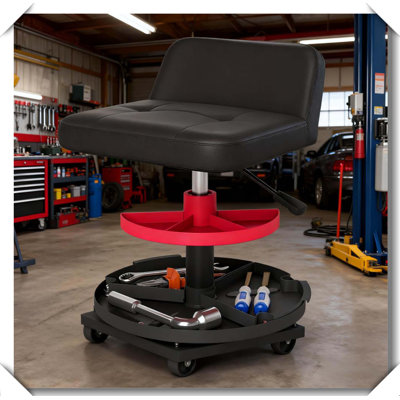 Tabouret de garage avec roulettes