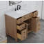 Meuble-lavabo simple 42 po avec lavabo encastré blanc Maxbano Farmhouse