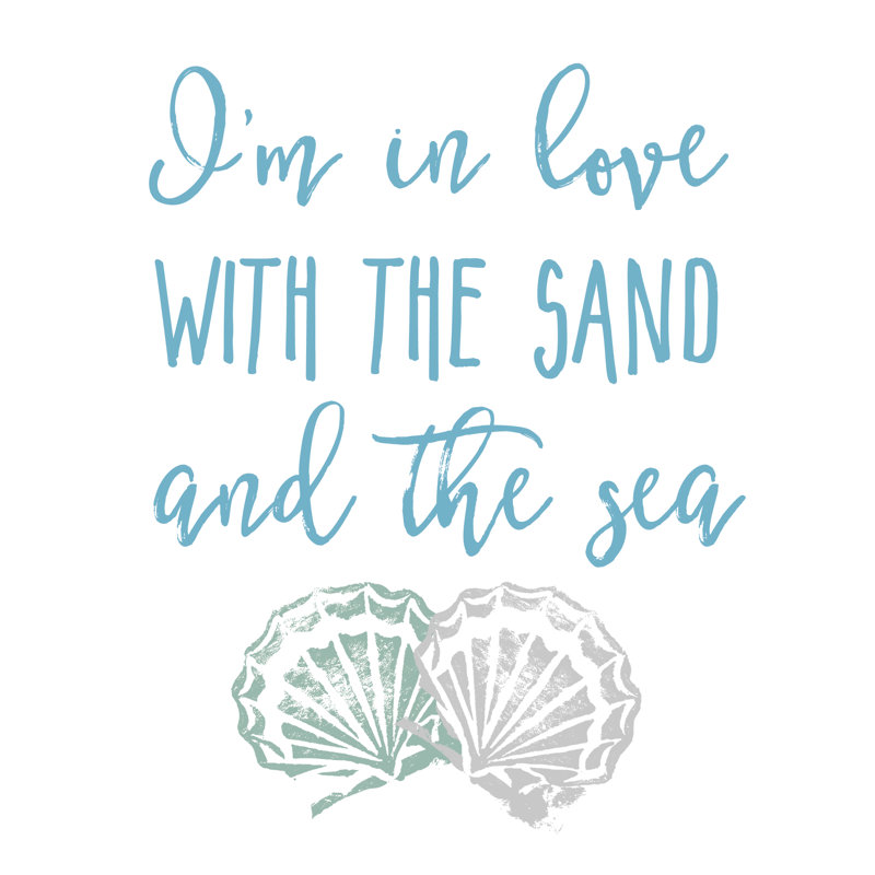 Love Sand Sea - Wrapped Canvas Print, 30cm H x 30cm W x 3.8cm D