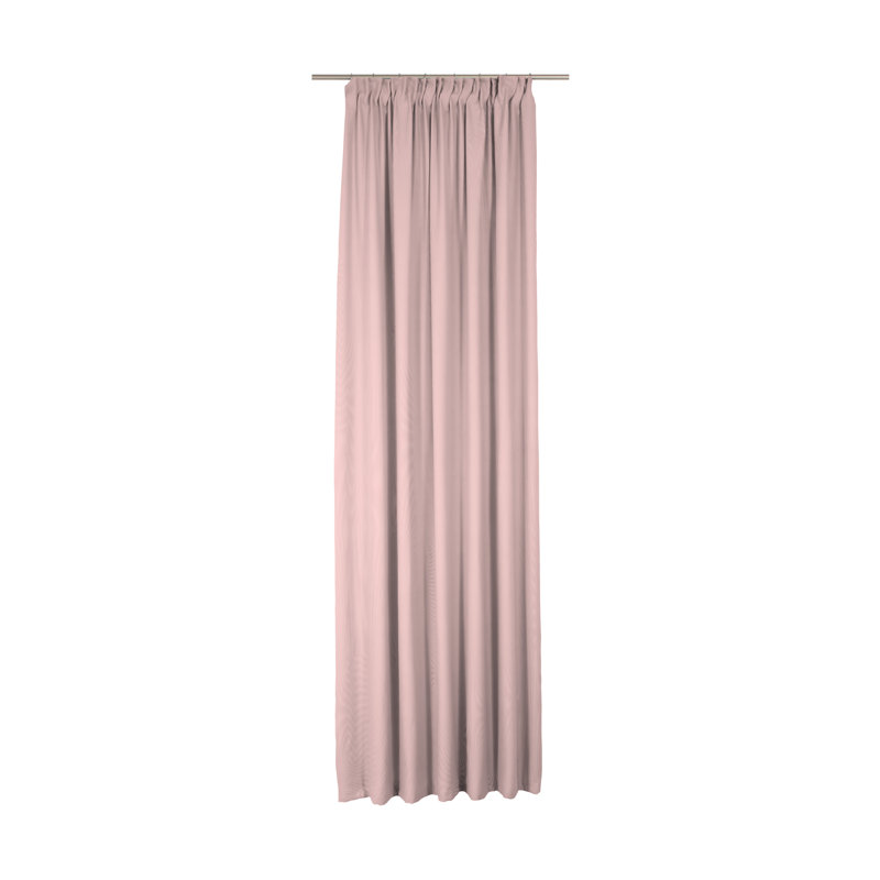 Uni Collection 100% Cotton Room Darkening Curtain Single Panel, 142cm wide x 295cm high, Pink