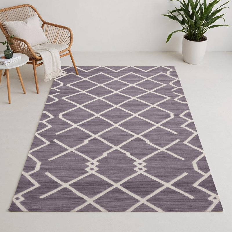 Tapis intérieur et extérieur rose Trellis, Rectangle 9 pi x 12 pi
