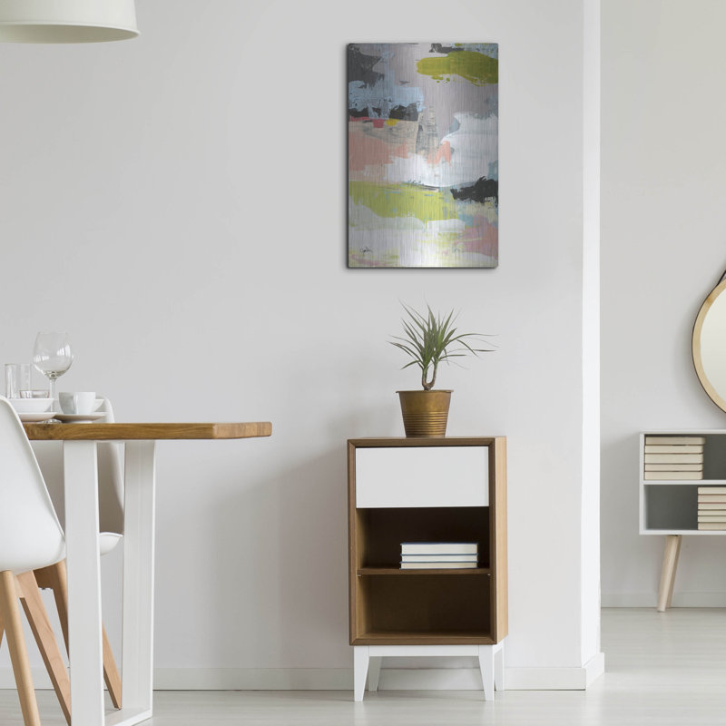 Art mural en métal Winston Porter «The Quiet» par Jan Weiss, H 24 po x l 16 po