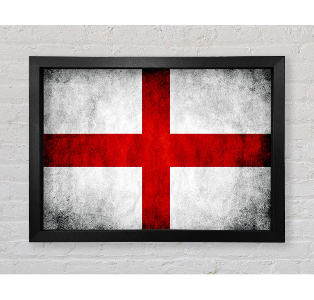 St George Flagge England - Einzelner Bilderrahmen Kunstdrucke