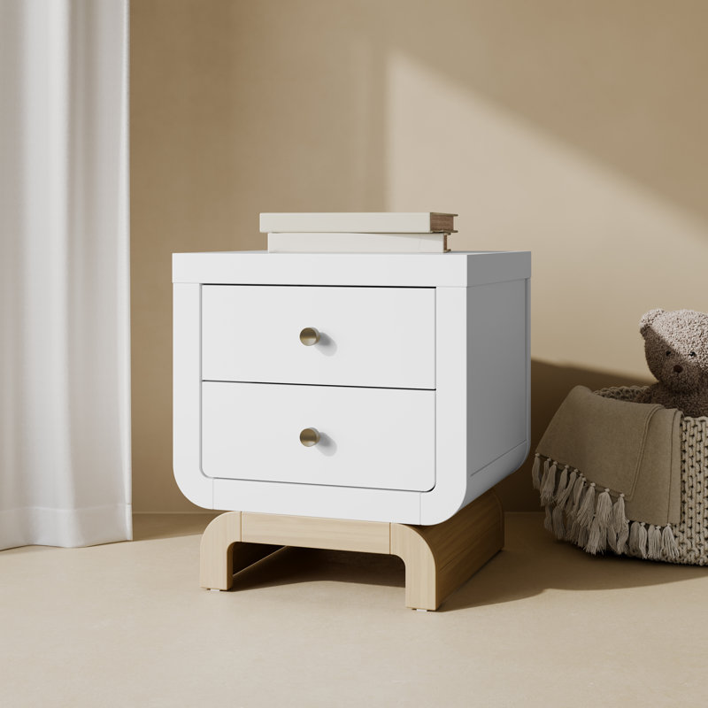 Santorini 2 Drawer Nightstand, White