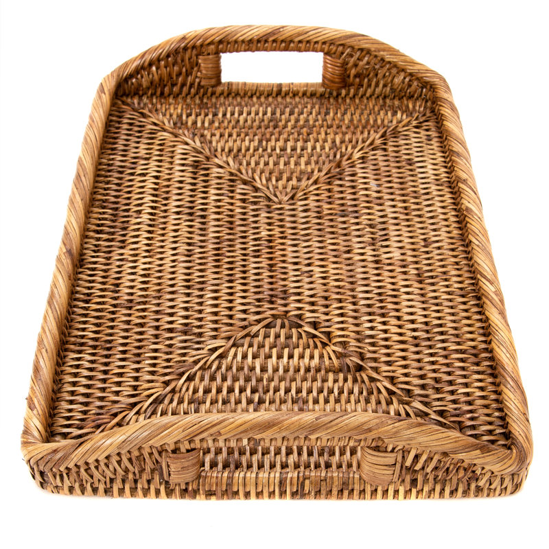 Repose-pieds rectangulaire Ilonka Grayton, Brun miel, H 1 po x l 17 po x P 12 po, Pas de paquet