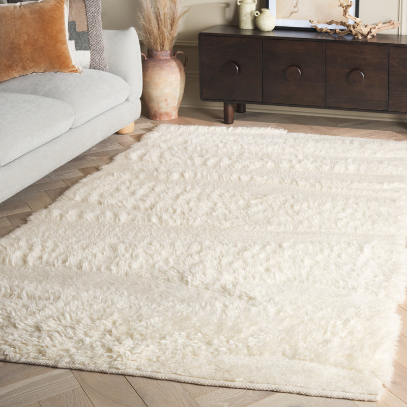 Casablanca 473 Hand Woven Wool Pile Solid Color Rug, Rectangle 4' x 6'