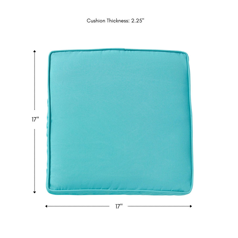 Sunbrella Outdoor Dining Chair Seat Pad, Canvas Aruba