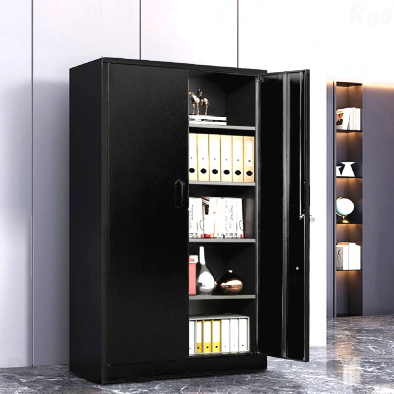 71" Metal Storage Cabinet With Locking Doors And 4 Adjustable Shelves Heavy-Duty Steel Cabinet For Garage Laundry Office Or Warehouse