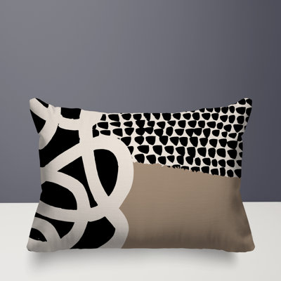 Deo Abstract Reversible Indoor/Outdoor Rectangle Pillow