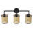 3-Light Bulbs Rustic Farmhouse Plastics Bamboo Vanity Light