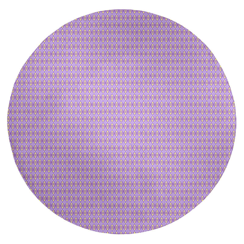 Tapis de carreau mauve, Rond 5 pi