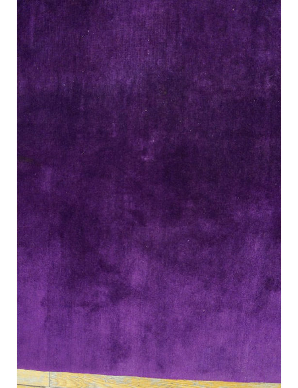 Minimalist Rich Purple Color Antique Art Deco Chinese Carpet