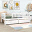 Lit de jour en bois avec tiroirs de rangement sous le lit-744556134-744556135