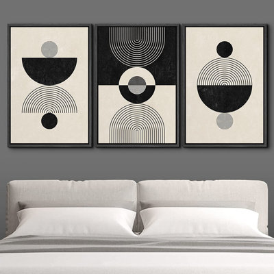 «Mid Century Modern Boho», ensemble de 3 impressions sur toile
