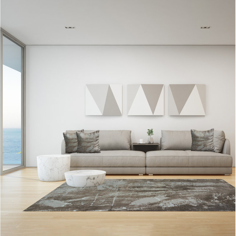 Frisse Machine Woven Grey Indoor Rug, Rectangle 140 x 200cm