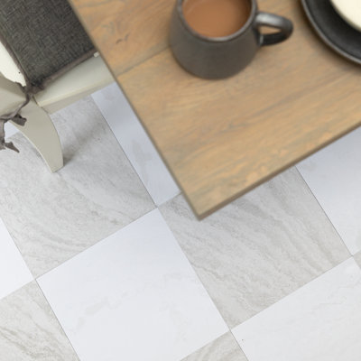 Bonneville Beige 30.48 x 30.48cm Self-adhesive Vinyl Floor Tiles Pack 10 (0.93sqm)