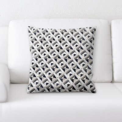 Geometric Microsuede Throw Pillow