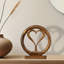 Sculpture en bois fabriquée à la main en forme de cœur