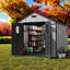 Spacious Sheds with Storage, 8x6 Resin Steel Modern Backyard Shed-137329454