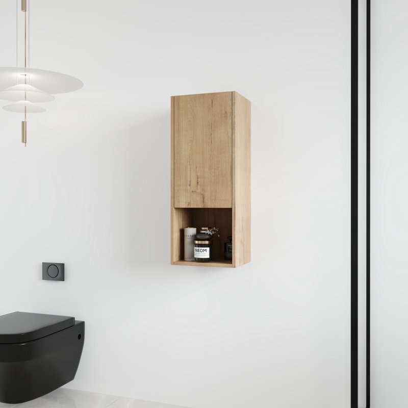  Cranor Wall-Mounted Bathroom Cabinet with Open & Closed Storage, 29.55" H x 12" W x 9.86" D