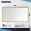 Miroir mural en aluminium brossé-100726149