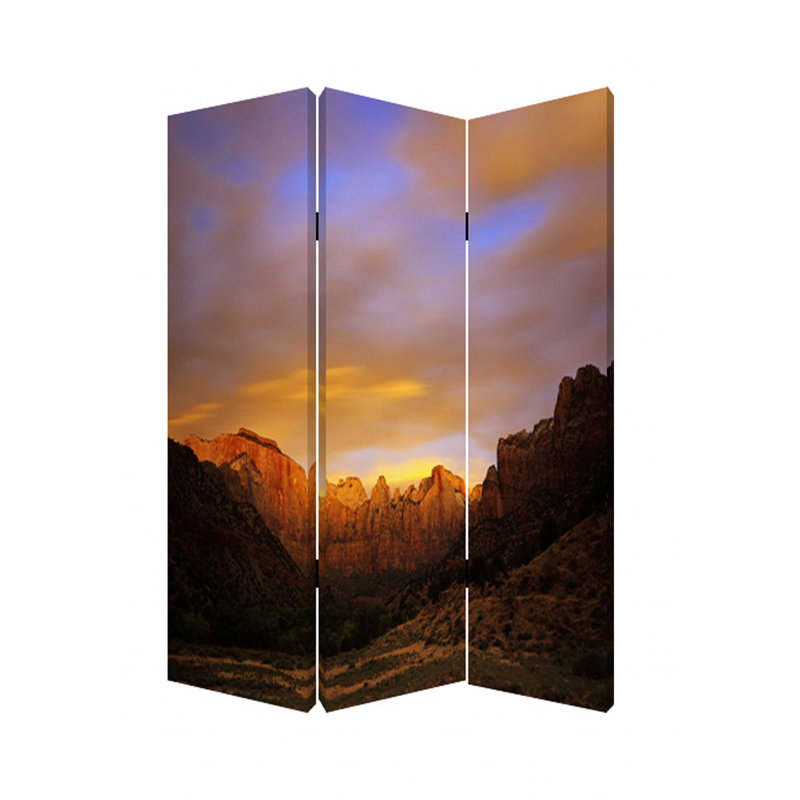 Gurule 1 " W x 72 " H 3 - Panel Solid Wood Folding