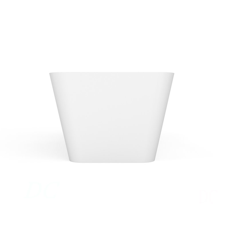 Baignoire de trempage autoportante à surface solide de 67 pouces pour salle de bain, Blanc