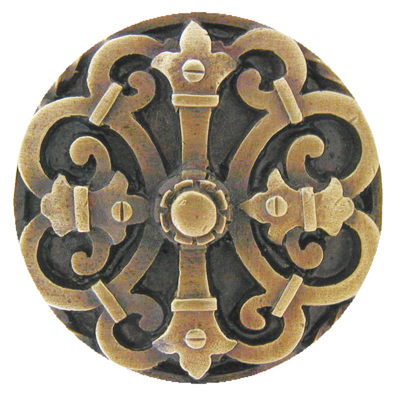 Olde World Mushroom Knob, Antique Brass