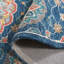 Tapis floral en coton touffeté à la main bleu / rouge Saysha-110926289