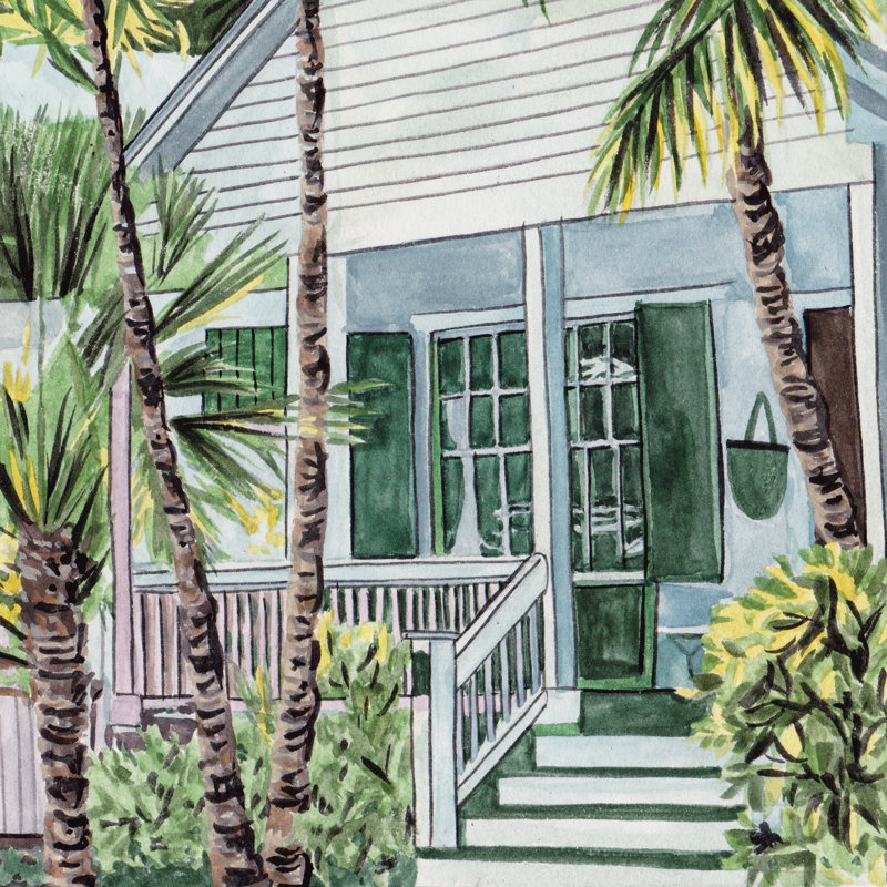 «Pryer Palm House I» sur toile par Melissa Wang, L 12 po x H 12 po