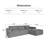 Boneless L-Shaped Sectional Sofa With Right Hand Facing Chaise And Lumbar Pillow For Enhanced Comfort-105825034