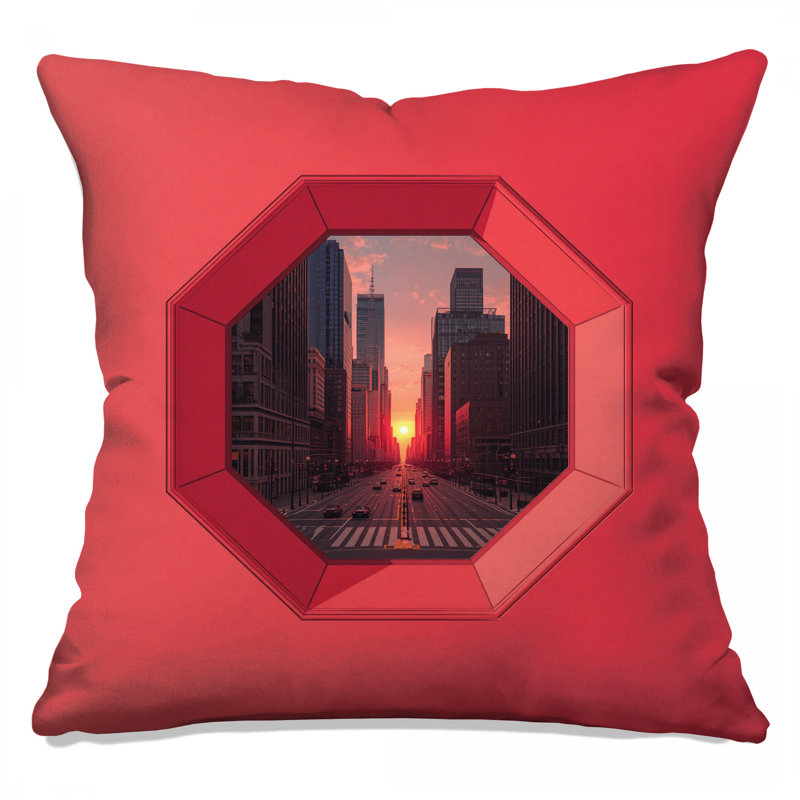 Coussins décoratifs City Street Sunset, 20 x 20 pouces